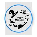Happy Halloween вырубка с трафаретом 11,5 см (TR-2)
