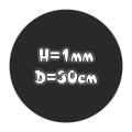 Подложка черная матовая D=30 см фото
