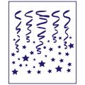 Трафарет Фон Ленточки-звездочки 11*10.5 см (TR-2)
