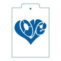 Трафарет Сердце love 9.5*12 см (TR-2)