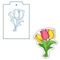 Трафарет Тюльпаны 13*9 см (TR-2)