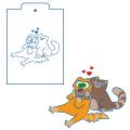 Трафарет Кот саймон 9.5*12 см (TR-2)