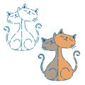 Трафарет Котики 1 10*8 см (TR-2)