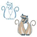 Трафарет Котики 2 10*9.6 см (TR-2)