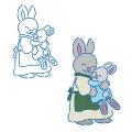 Трафарет Кролики 1 11*6.7 см (TR-2)