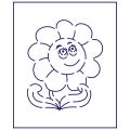 Трафарет Цветок 1 10*8.5 см (TR-2)