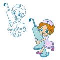 Трафарет Медсестра-2 11*7,5 см (TR-2)