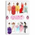 Fashion Девушки 12*3,5 см вафельная картинка для эклеров