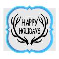 Надпись Happy Holidays вырубка с трафаретом 12*12 см (TR-1) фото