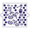 Трафарет Пчелка и Соты 13,5*13,5 см (TR-2)
