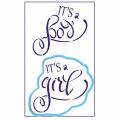 Its a BOY and a GIRL вырубка с 2 трафаретами 12*13 см (TR-2)