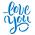 Трафарет love you 9*8 см (TR-2)