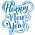 Happy New Year вырубка с трафаретом 10*9.3 см (TR-2)