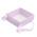 Коробка с ручками из ленты 21*21*7 см Сирень